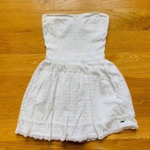 Abercrombie Kids Strapless White Lace Dress (XL)